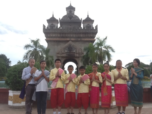 BCL 2012 posted at Patuxay monument.jpg